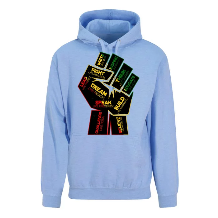 Cool Black History Month Historical Figures Protest Fist Unisex Surf Hoodie