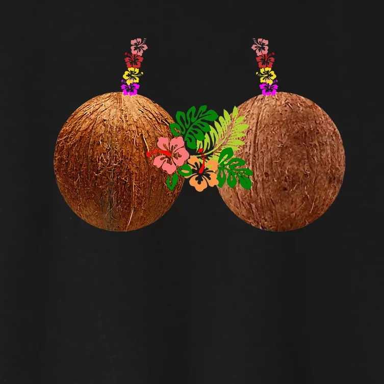 Coconut Bra Hawaii Luau Costume Women's Crop Top Tee