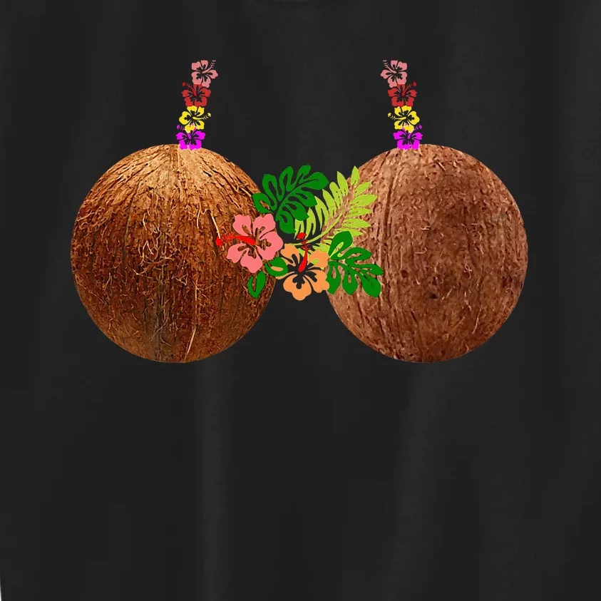 Coconut Bra Hawaii Luau Costume Kids Sweatshirt