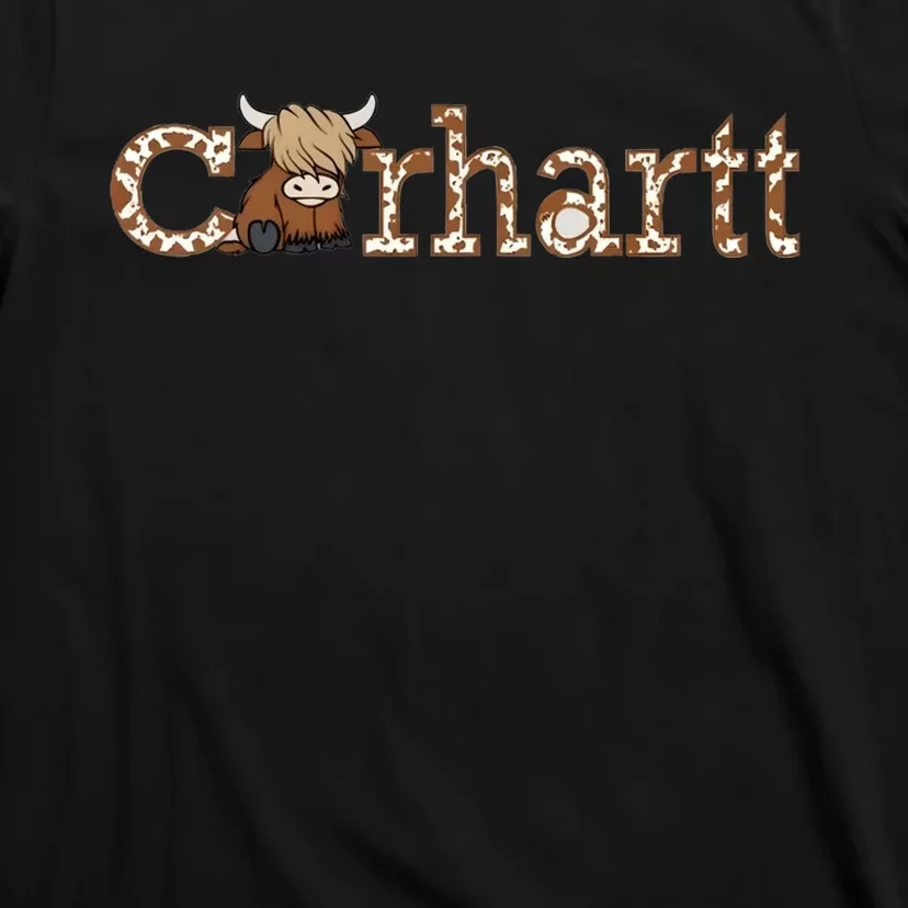 Cute Baby Highland Cow Calf Highland Love Spring Pastel T-Shirt