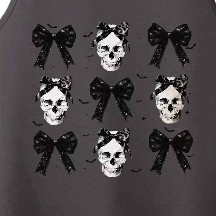 Coquette Bow Halloween Halloween Skull Performance Tank