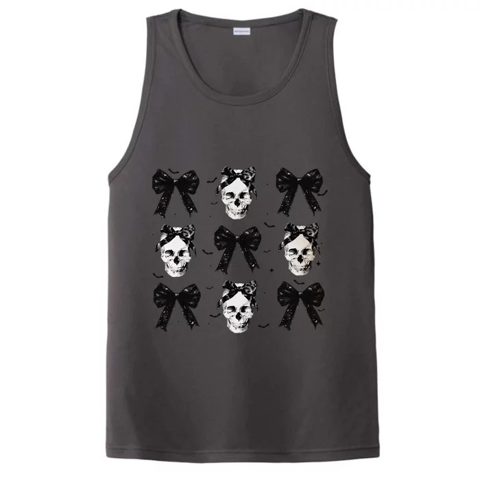 Coquette Bow Halloween Halloween Skull Performance Tank