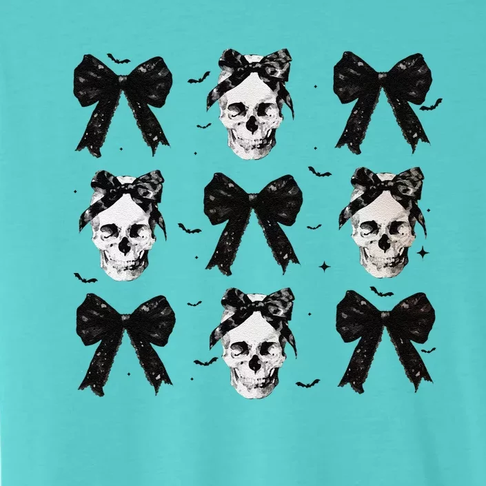 Coquette Bow Halloween Halloween Skull ChromaSoft Performance T-Shirt