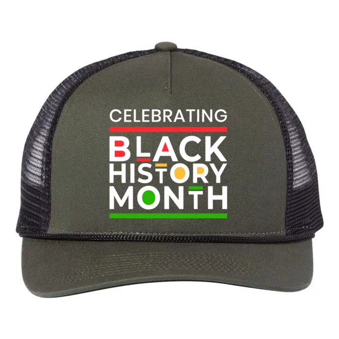 Celebrating Black History Month African American Gift Retro Rope Trucker Hat Cap