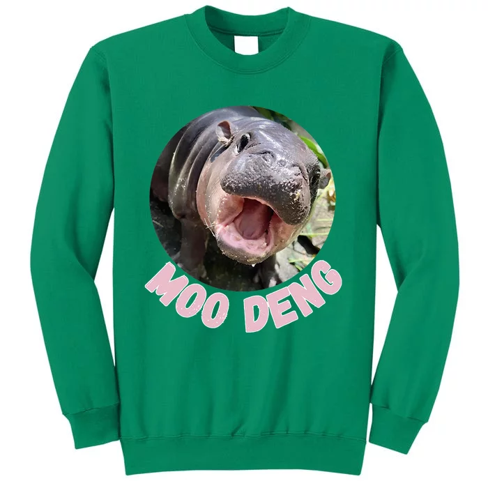 Cute Baby Hippo Moo Deng Bouncy Pig In Thai Hippopotamus Sweatshirt