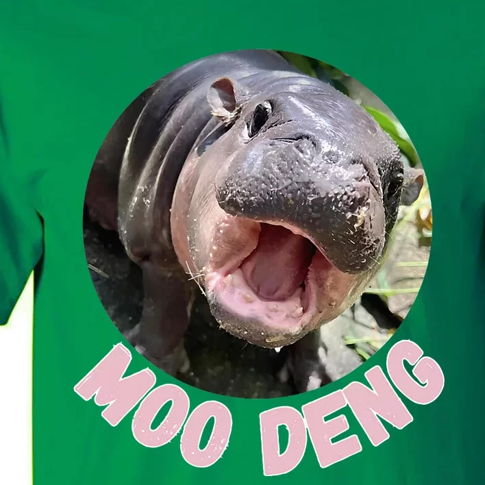 Cute Baby Hippo Moo Deng Bouncy Pig In Thai Hippopotamus Tall T-Shirt