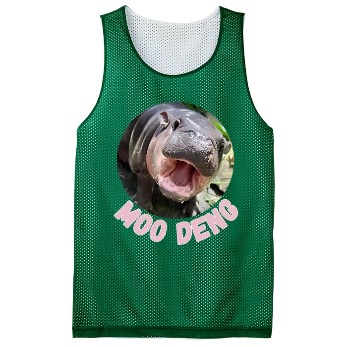 Cute Baby Hippo Moo Deng Bouncy Pig In Thai Hippopotamus Mesh Reversible Basketball Jersey Tank