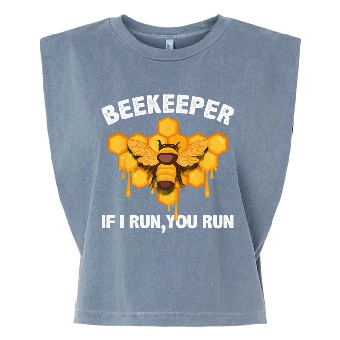 Cool Beekeeper Honeybee Beekeeping Bee Lover Garment-Dyed Women's Muscle Tee