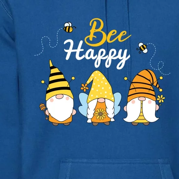 Cute Bee Happy Beekeeping Gnome Beekeeper Apiarist Cool Gift Premium Hoodie