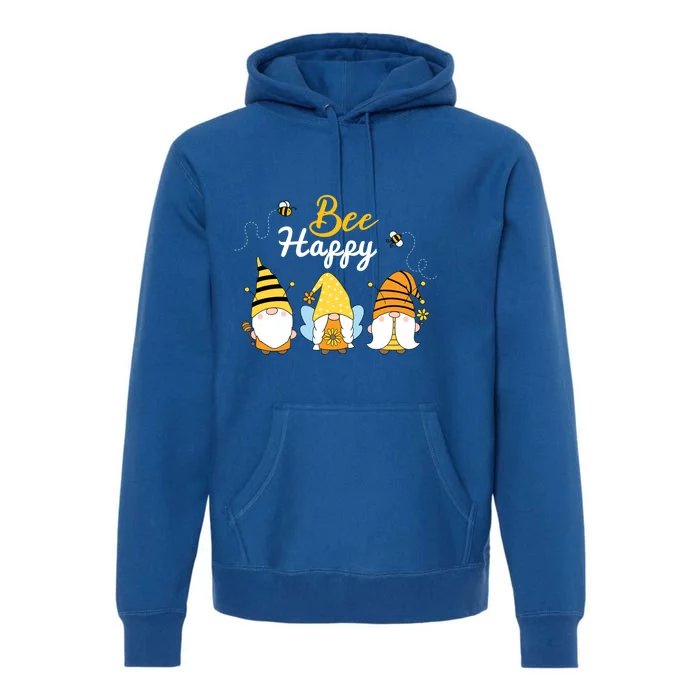 Cute Bee Happy Beekeeping Gnome Beekeeper Apiarist Cool Gift Premium Hoodie