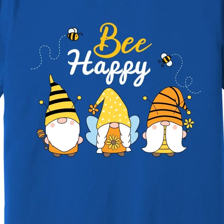 Cute Bee Happy Beekeeping Gnome Beekeeper Apiarist Cool Gift Premium T-Shirt