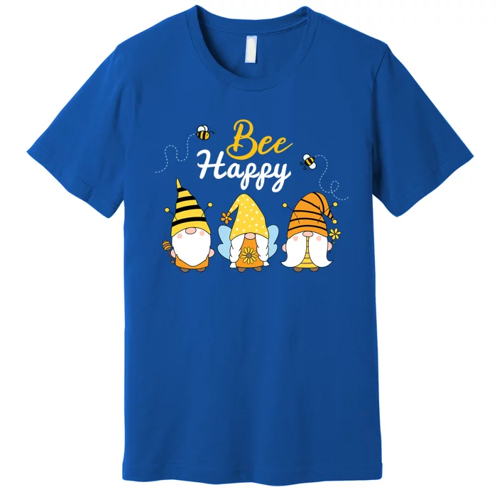 Cute Bee Happy Beekeeping Gnome Beekeeper Apiarist Cool Gift Premium T-Shirt