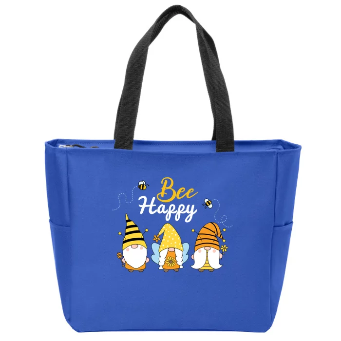 Cute Bee Happy Beekeeping Gnome Beekeeper Apiarist Cool Gift Zip Tote Bag