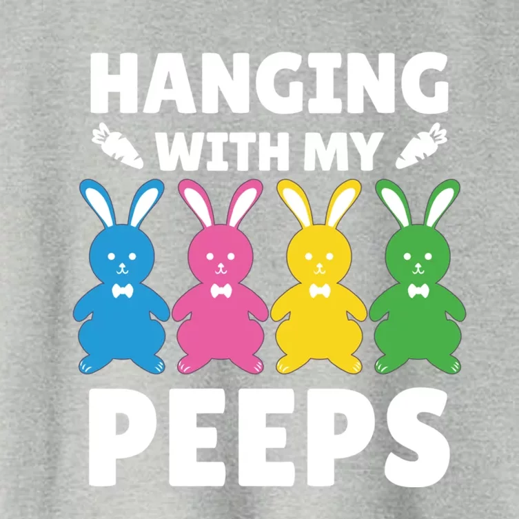 Cute Bunnies Hanging With My Peeps Cool Gift Women's Crop Top Tee