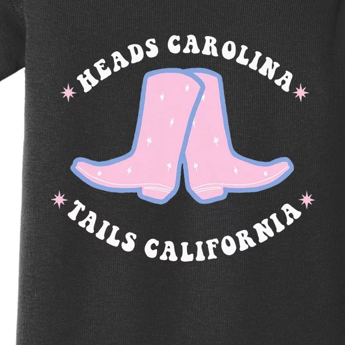 Cowgirl Boots Heads Carolina Tail California Western Country Baby Bodysuit