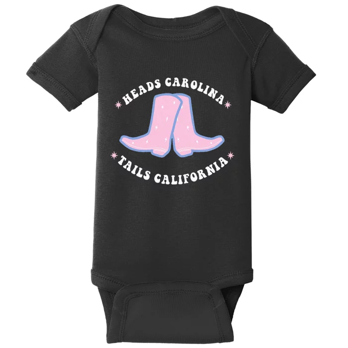 Cowgirl Boots Heads Carolina Tail California Western Country Baby Bodysuit