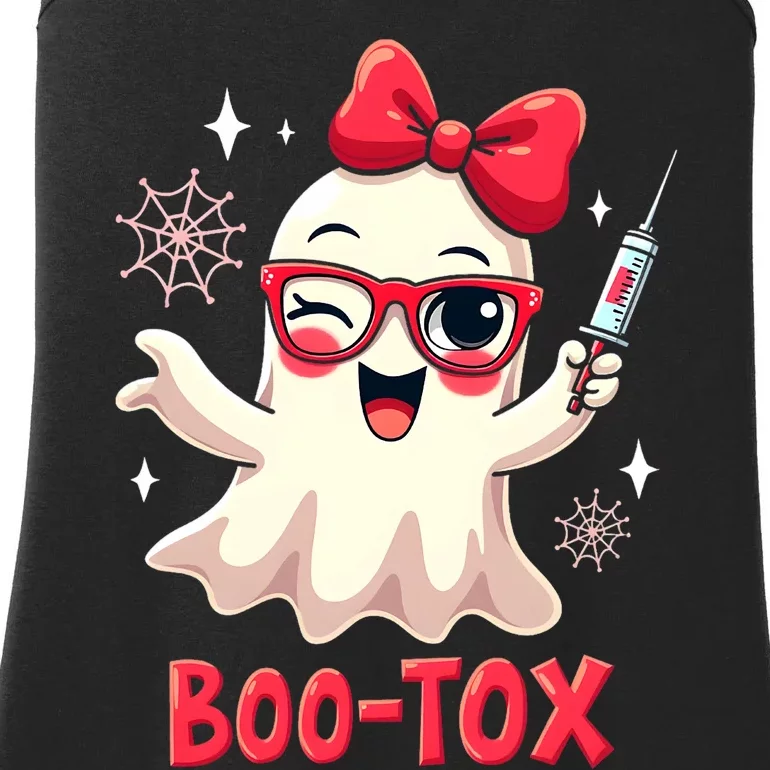 Cute Bootox Halloween Pun Ghost Funny Spooky Design Ladies Essential Tank