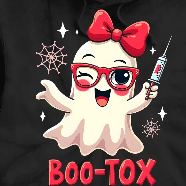 Cute Bootox Halloween Pun Ghost Funny Spooky Design Tie Dye Hoodie