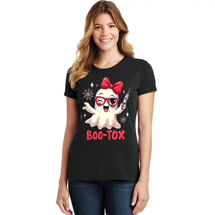 Cute Bootox Halloween Pun Ghost Funny Spooky Design Women's T-Shirt