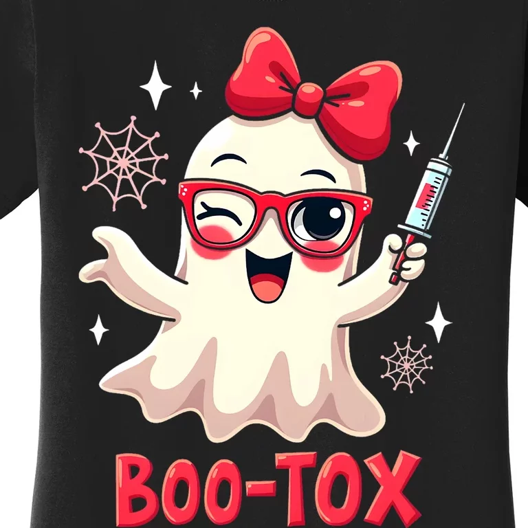 Cute Bootox Halloween Pun Ghost Funny Spooky Design Women's T-Shirt