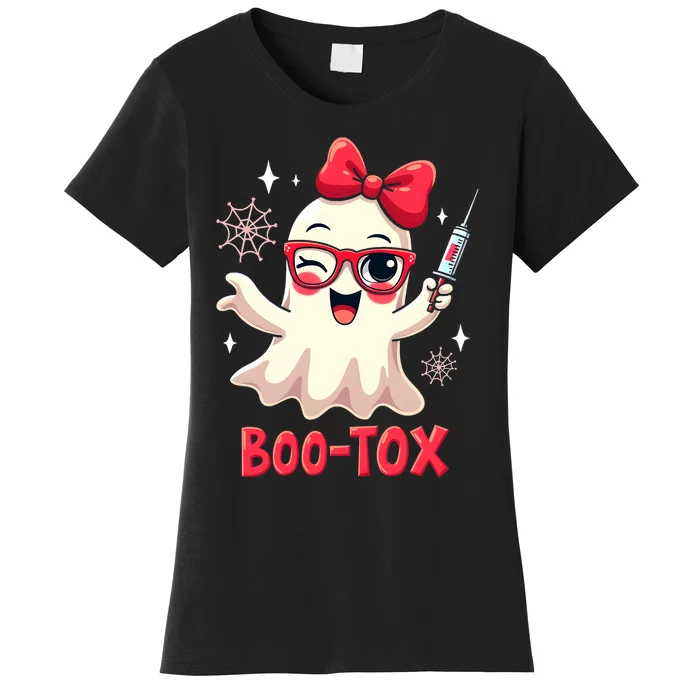 Cute Bootox Halloween Pun Ghost Funny Spooky Design Women's T-Shirt