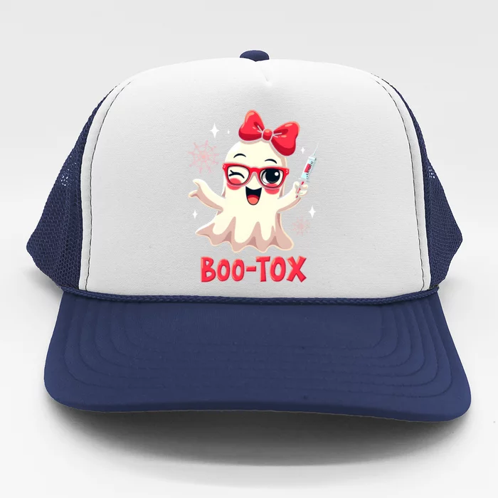 Cute Bootox Halloween Pun Ghost Funny Spooky Design Trucker Hat