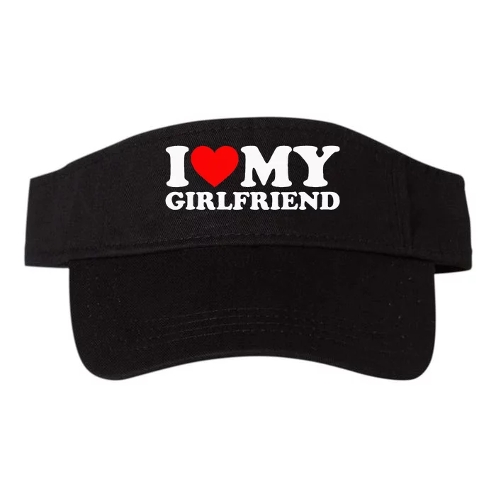 Classic Black I Love My Girlfriend Valucap Bio-Washed Visor