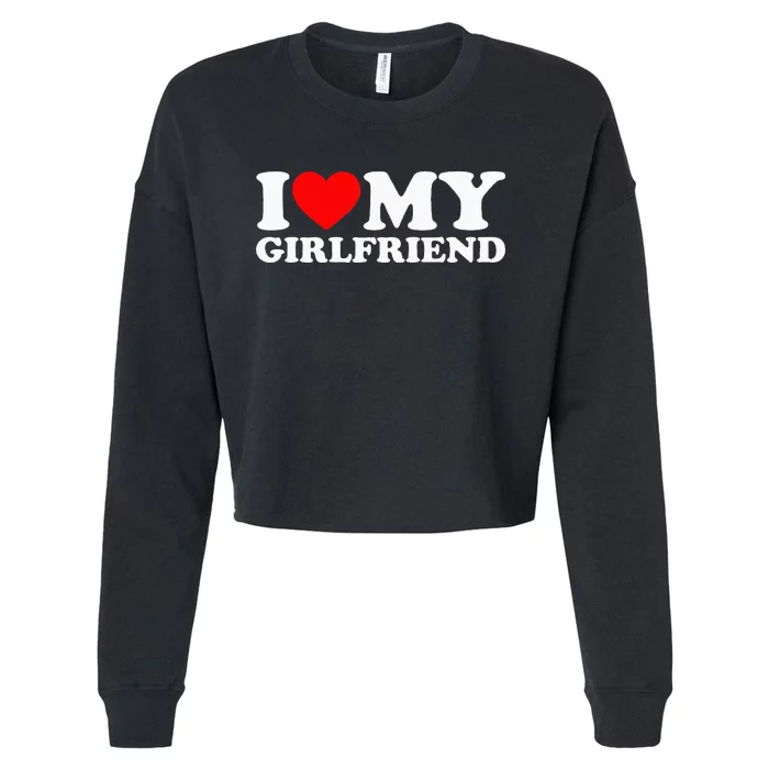 Classic Black I Love My Girlfriend Cropped Pullover Crew