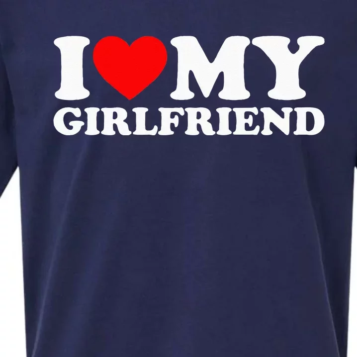 Classic Black I Love My Girlfriend Sueded Cloud Jersey T-Shirt