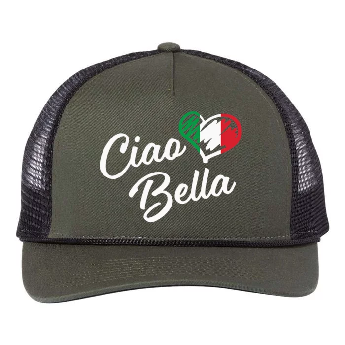 Ciao Bella Italian Hello Beautiful Gift Retro Rope Trucker Hat Cap