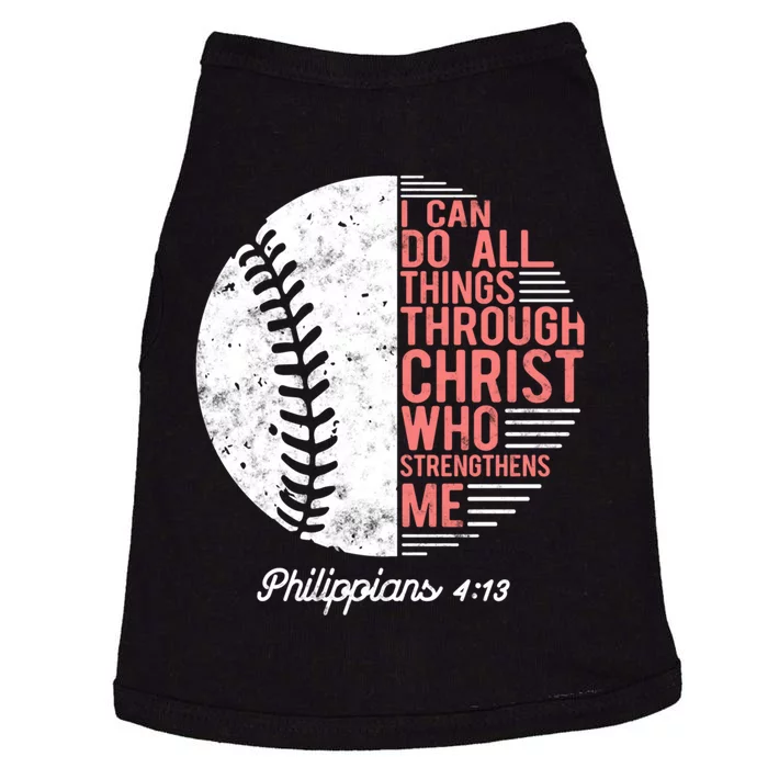 Christian Baseball I Can Do All Things Philippians Doggie Tank