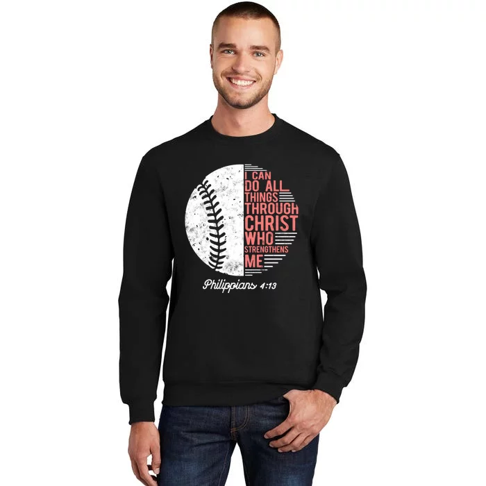 Christian Baseball I Can Do All Things Philippians Sweatshirt