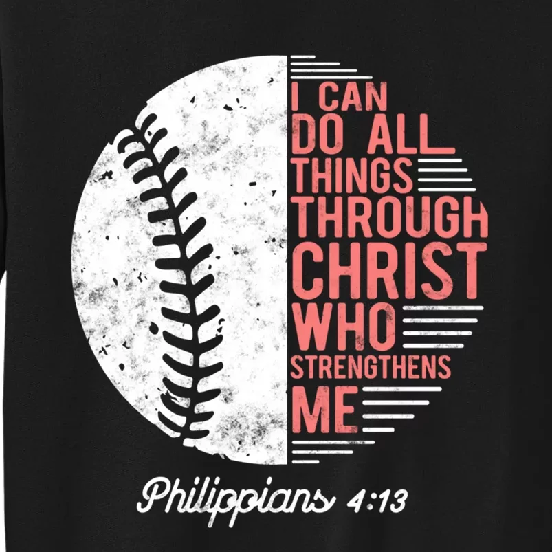 Christian Baseball I Can Do All Things Philippians Sweatshirt