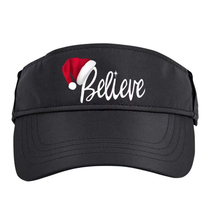 Christmas Believe In Santa Claus Adult Drive Performance Visor