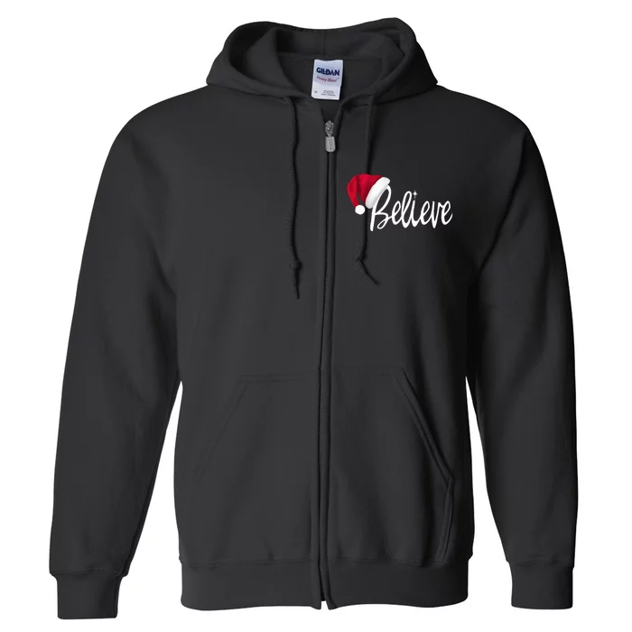 Christmas Believe In Santa Claus Full Zip Hoodie