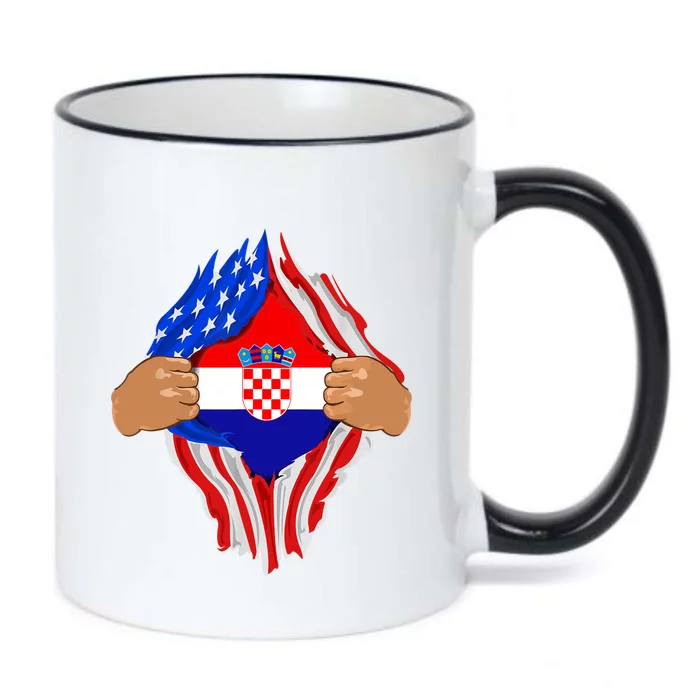 Croatian Blood Inside Me | Croatia Flag Gift Black Color Changing Mug