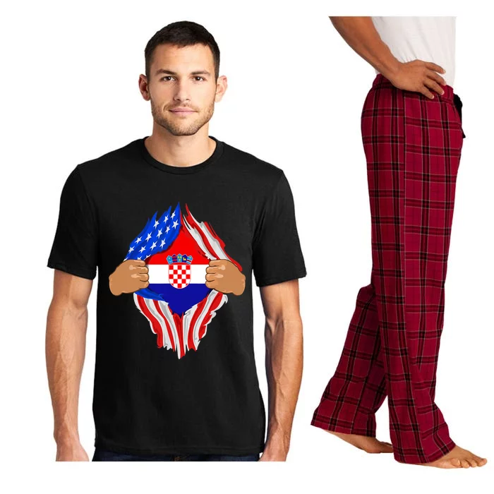 Croatian Blood Inside Me | Croatia Flag Gift Pajama Set