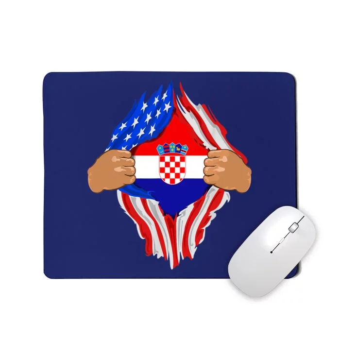 Croatian Blood Inside Me | Croatia Flag Gift Mousepad