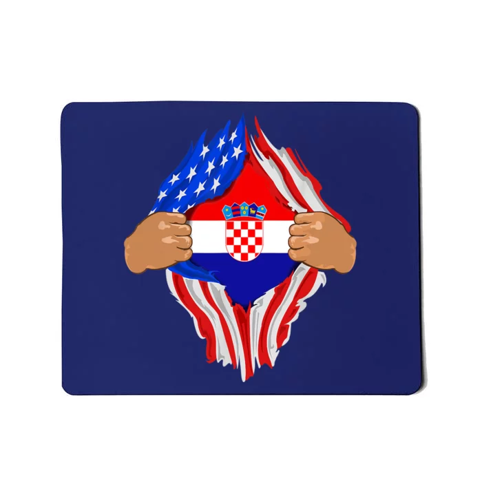 Croatian Blood Inside Me | Croatia Flag Gift Mousepad