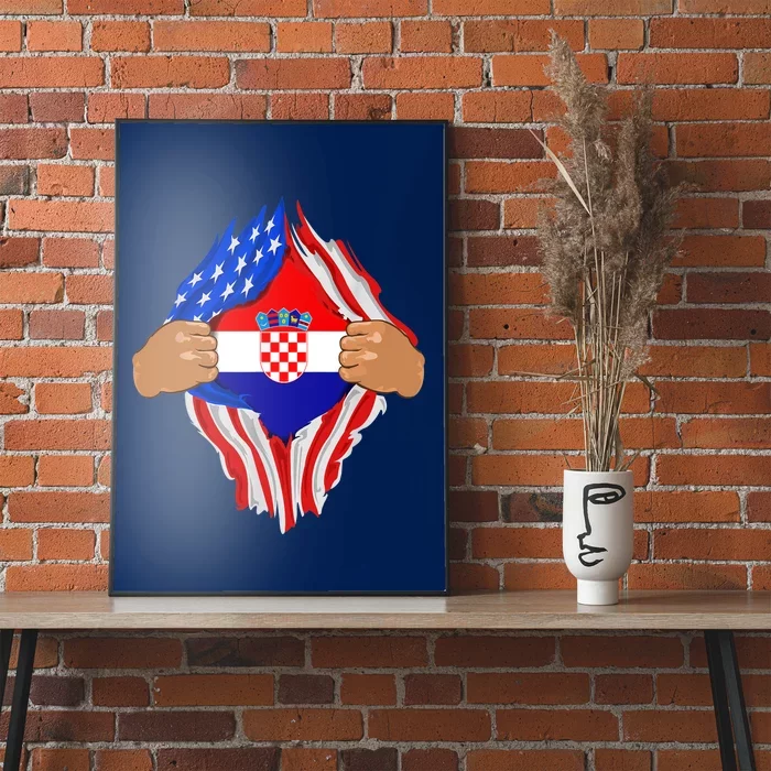 Croatian Blood Inside Me | Croatia Flag Gift Poster