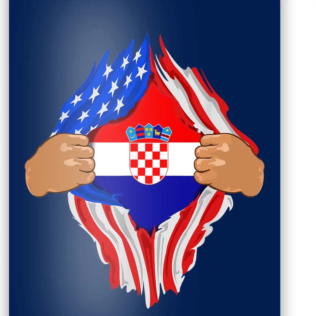 Croatian Blood Inside Me | Croatia Flag Gift Poster