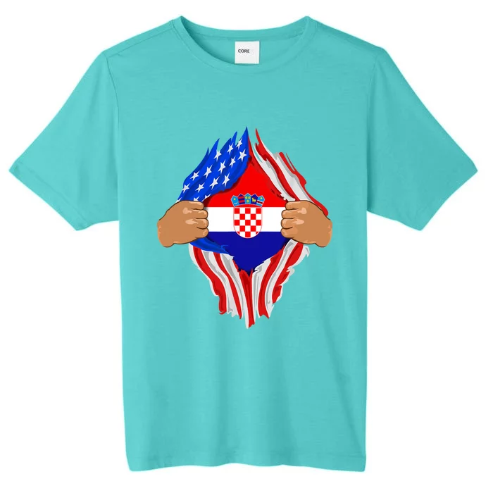 Croatian Blood Inside Me | Croatia Flag Gift ChromaSoft Performance T-Shirt