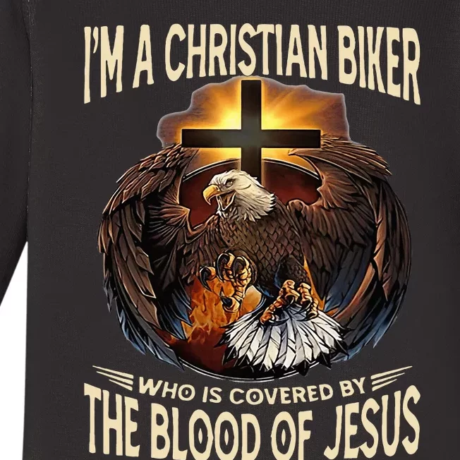 Christian Biker IM That Motorcycle Riding Jesus Freak Faith Baby Long Sleeve Bodysuit