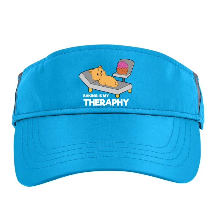 Cat Baking Is My Therapy Bake Cooking Cute Gift Adult Drive Performance Visor