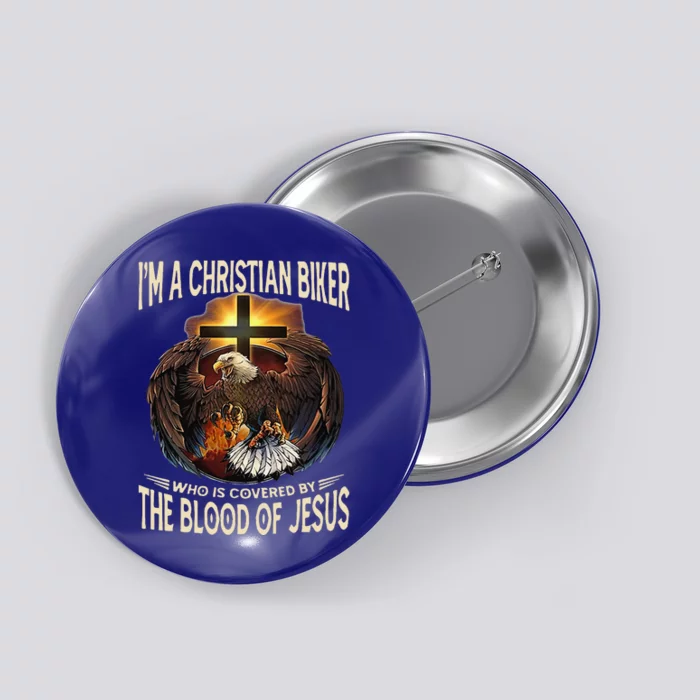 Christian Biker Im That Motorcycle Riding Jesus Freak Faith Gift Button