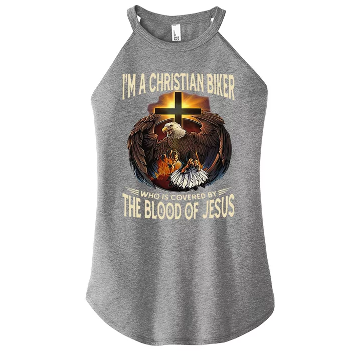 Christian Biker Im That Motorcycle Riding Jesus Freak Faith Gift Women’s Perfect Tri Rocker Tank