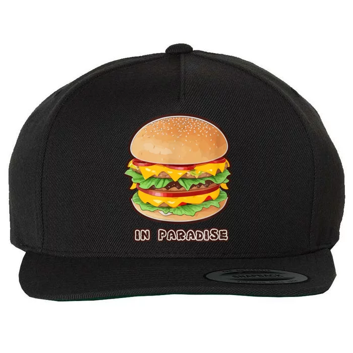 Cheese Burger In Paradise Wool Snapback Cap