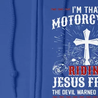 Christian Biker Im That Motorcycle Riding Jesus Freak Faith Full Zip Hoodie