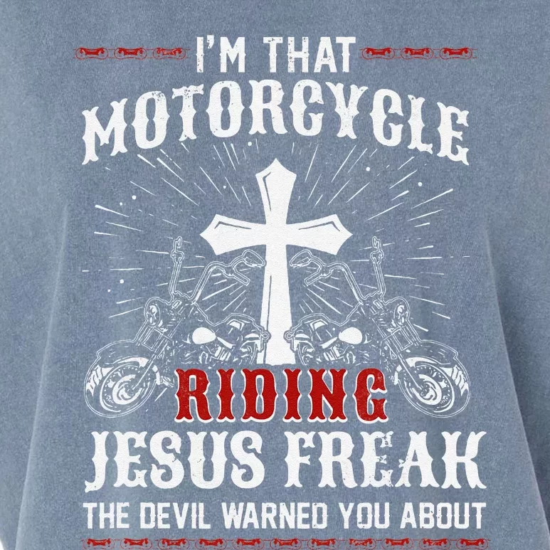 Christian Biker Im That Motorcycle Riding Jesus Freak Faith Garment-Dyed Women's Muscle Tee