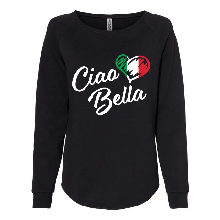 Ciao Bella Italian Hello Beautiful Gift Womens California Wash Sweatshirt